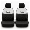 Auto Accessori Lupex Coprisedili Compatibili per Panda Terza serie (2012 al 2022), Set Sedili Anteriori in Tessuto, Protezione Sedili, Facili da Installare, Made in Italy (Bianco - Nero)