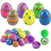 LEIMEND 36 Pezzi Uova di Pasqua in Plastica Colorata Vuote Riempibili Adatte per Caccia alle Uova di Pasqua Regali per Feste Riempimento per Cesti Regali per la Scuola (6 cm x 4 cm)