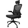 OHMG Sedia da ufficio,Sedia da gaming ergonomica con supporto lombare,Braccioli,Poggiatesta regolabili,Sedia per computer girevole ad alto schienale confortevole per ufficio a casa (B-nero)