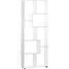 HOMCOM Libreria Scaffale Moderna di Design a 8 Ripiani in Legno Truciolare, Arredamento Casa e Ufficio, 70x24x178cm Bianco