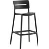 Cribel BELLA Set 2 Sgabelli Alti da Bancone Bar con Schienale in Polipropilene Color Antracite Altezza Seduta 75 cm, Design Moderno Ergonomico con Poggiapiedi, 53x54x102 cm