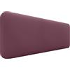 DHOME Testata Imbottita Liscia Arrotondata in Similpelle per Parete Acustica Testate Fonoassorbenti Testiera Letto Camera da Letto (Rosso Vino, 160cm)