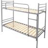 Filoben Letto a Castello ARGENTO Moderno per Adulti e Bambini 200x80 cm Acciaio, con 2 Rete Letto 80x190, Scomponibile