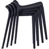 Generico Sgabelli Impilabili 4 pz Neri in Plastica,Nero,10.75kg,247281