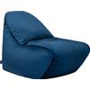 Loft 25 Sedia a Sacco per Interni 100x80cm, Poltrona Sacco da Gioco per il Salotto Degli Adulti, Leggera Bean Bag con Maniglia di Trasporto, Ergonomico Pouf Sacco (Pacifico, Tessuto Velluto)