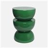 sweeek Tavolino in metallo effetto glassy, 46,5cm Verde scuro - 32x32x46.5 cm