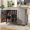 HYSZ Moderna isola della cucina (102×45×92cm), armadio da cucina, armadio a buffet, carrello da pranzo con venature del legno, armadio a buffet, tavolo da pranzo multifunzionale con spazio di