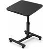 Generico Tavolino Laptop Regolabile con Ruote, Tavolo PC per Divano e Letto, Altezza Regolabile 59-89 cm, Tavolino Porta Notebook Girevole 360°, Scrivania Salvaspazio per Casa Ufficio
