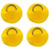 Generico Toppa con Anello a D in PVC da 6,5 cm, Anello di Corda for gommone, Kayak, SUP e Canoa(6 White 6 Glue)