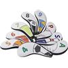 ZEPFJHE 9pcs Golf Iron Head Cover con Cerniera Golf Club Head Cover Putter Protector Golfs Headcover protettiva durevole Ferro Headcover