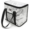 QuivyLivy Borsa termica extra large da picnic in tessuto Oxford con contenitore termico da 8 litri per campeggio, escursionismo, spiaggia, viaggi, conservazione di alimenti, bevande e vino (nero)