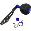 LUCKCDUO Per mulinello Daiwa Casting in carbonio manico singolo con manopole EVA Modificato canna da pesca parte grigio argento viola oro rosso nero opzioni disponibili per pescatori (mano destra tipo blu)