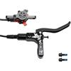 AIQWOJD Gruppo Freno a Fascia Posteriore Biciclette Tambu Set Freni a Disco Idraulici MTB rotori da 160mm Piastra Pinza Olio Maniglia Morsetto Bicicletta Freno a Olio Doppio pistone Bici(Black RR)