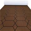 NJIEzhao 2400x1200mm Grande Esagonale Schiuma Eva Pavimentazione for Barche Foglio for decking in Finto Teak Tappetino Marino Autoadesivo Ponte per Barche in Schiuma Eva(Brown White)