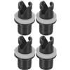 WHAMVOX 4 Pezzi Adattatore in Plastica Nera Flessibile per Valvola Barca Gonfiabile Protezione Affidabile Perdite, per Kayak e Paddleboarding