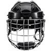 YWMJZEU Casco da Hockey con Griglia Regolabile Casco Hockey Ghiaccio Antiurto Protezione Testa per Football Americano, Nero, Grande Circonferenza Testa 58-68