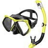 blodfune Set di maschere da snorkeling completamente asciutte, lente panoramica in vetro temperato anti-appannamento, a prova di perdite, gonna in morbido silicone, fascia regolabile, attrezzatura da