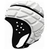 Fxzqgnh Paracapo Sportivo Imbottito Rivestito in Tessuto Casco Aperto con Orecchie Resistente Agli Urti Casco con Lacci Posteriori, Bianco, Adolescente M 7-12 Anni