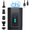 Zooma Pompa ad aria elettrica, pompa a batteria, portatile, avanzata, mini pompa ad aria multifunzione con 5 bocchette d'aria per materasso gonfiabile, divano, materasso ad aria, piscina