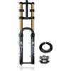 LHHL DH MTB Forcella Ammortizzata Aria 27.5/29 Downhill Mountain Bike Bici Forcella Anteriore Doppia Spalla Assale Passante Boost 15x110mm Corsa 180mm(Orange,27.5inch)