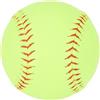 EfforPrac Pallone da allenamento da softball da 30,5 cm, con copertura in PVC, 188 g, colore: giallo ottico