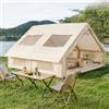 STAPERFO Tenda gonfiabile per 7-8 persone, tenda familiare con sensazione di cotone 300D, impermeabile 3000 mm e protezione UV 50+, grande tenda ad aria con fascio gonfiabile, montaggio in 5 minuti, tenda da