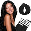 Rich Choices Extension Capelli Veri Biadesivo Extension Umani Lisci Remy Human Hair Tape in Extension Biadesive Capelli Veri 30cm 10pz #1 Nero