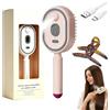 ELMVAR Pettine elettrico con nebulizzatore e massaggio ad aria, spazzola districante 2 in 1 con setole retrattili e getto d'acqua, antistatica per capelli bagnati e asciutti, ideale per una spa (Pink,1)