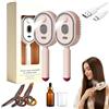 ELMVAR Pettine elettrico con nebulizzatore e massaggio ad aria, spazzola districante 2 in 1 con setole retrattili e getto d'acqua, antistatica per capelli bagnati e asciutti, ideale per una spa (Pink,2)