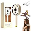 ELMVAR Pettine elettrico con nebulizzatore e massaggio ad aria, spazzola districante 2 in 1 con setole retrattili e getto d'acqua, antistatica per capelli bagnati e asciutti, ideale per una spa (White,1)