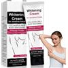 Haoutdory Crema Schiarente Corpo 60ml,Trattamento Anti Macchie Oscure per Ascelle,Ginocchia & Zone Sensibili,Idratazione Profonda per Pelle Più Luminosa,Uniforme e Morbida
