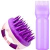 KS LUX Spazzola massaggiante cuoio capelluto, scalp massager, massaggio dei capelli. Un set di bellezza donna con un massaggiatore cuoio capelluto e un applicatore olio capelli. Confezione regalo donna.