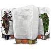 VOUNOT® 3 Pezzi Cappuccio Protezione Piante con Coulisse e Cerniera 200x240cm, Copertura Antigelo Piante Sacco Protettivo Tessuto Non Tessuto 80g/m², Bianco