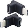 AAOTOKK AAAOTOKK Adattatore USB Tipo C da 90 Gradi Su e Giù Connettore da Maschio a Femmina da USB 3.1 di Tipo C Supporta la Ricarica dei Dati Adattatore Video Audio per MacBook Pro(2 Pezzi-Up/Down)