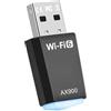 STAPERFO AX900 USB WLAN Stick - Dual Band 2.4GHz/5GHz WiFi 6 Adattatore per PC/Desktop/Laptop con driver integrato, compatibile con Windows 11/10/8.1/8/7