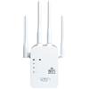 Generico Ripetitore wireless, Wifi Extender, 1,2 Gbps Home Signal Booster, Router a 4 port network con porta Ethernet Gigabit, doppia banda 5GHz/2,4 GHz per casa