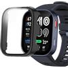 Blueshaweu Cover protettiva compatibile con Amazfit Bip Max 50mm 2,07 Smartwatch, custodia rigida per PC con protezione dello schermo in vetro temperato, per Bip Max (Nero)