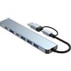 Nuyhgtr Docking Station, Hub adattatore, Hub con Ethernet, Docking Station con 10 Gbps e porte dati Usb-a, 4k, Displayport, 100w Pd, 2 Dati Usb 2.0, Ethernet, Aux, &,