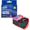 Superprint 62 cartucce XL compatibili con HP 62XL, per Envy 5640 5660 5665 7640 7645 8000 8005, Officejet 5740 8040 8045, nero e colore, 2 pezzi (1 nero, 1 tri-colore)