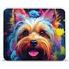 LLONGKT Tappetino per mouse da gioco Yorkshire Terrier (20 x 24 cm), tappetino per mouse impermeabile, con cuciture anti-sfilacciamento e base in gomma per controllo di precisione, per giochi e