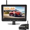 Husgw Telecamera di retromarcia solare wireless, kit telecamera solare con monitor da 5, 1080P HD, telecamera per la retromarcia con visione notturna a infrarossi, impermeabile IP66 (7 -2)