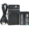 DSTE NP-QM91D NP-QM91 Li-ion Batteria e Caricabatterie USB compatibile per Sony CCD-TRV108E, CCD-TRV118, CCD-TRV126, CCD-TRV218E, CCD TRV308 CCD TRV318 CCD-TRV318, CCD-TRV328, CCD-TRV338, DCR-DVD100