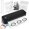 GuKKK Stampante Termica Portatile A4, Stampante Termica Piccola con Bluetooth, Stampante Mobile Wireless Supporta Carta Termica A4 210 x 297 mm, Compatible with Android iOS,per Ufficio Studio (Nero)