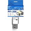 ZHJQDS Cartucce inchiostro PFI206 PFI-206 compatibili per stampanti a getto d'inchiostro per Canon IPF6400, IPF6400S, IPF6450, IPF6400SE, design antiriflusso, stampa nitida PFI-206GY