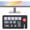 Generico Tastiera Programmabile RGB, Tastiera Programmable RGB Cablata, Tastierino Numerico Cablato con Joystick e Switch Sostituibili a Caldo per Computer Grafica