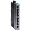 Moxa SDS-3008, switch industriale compatto Smart Ethernet con 8 porte 10/100BaseT (X), doppi ingressi di alimentazione 12/24/48 VDC, temperatura di funzionamento da -10 a 60 °C