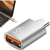 Keloc Adattatore maschio a USB femmina | Adattatore in lega di alluminio da C a USB 3.0, convertitore di tipo C per trasmissione dati veloce, compatibile con laptop, disco rigido, telefono, stampante