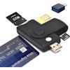 AiTURE CAC - Lettore di smart card militare, 5 in 1, adattatore USB DOD militare SIM/SD/TF/ID/IC, compatibile con Windows, Linux/Unix, MacOS X