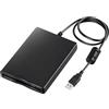 Keltorio Unità floppy esterna USB portatile FDD 1,44 MB 3,5 pollici, Slimline Floppy Disk Drive lettore esterno di schede per computer, esterno rimovibile compatibile con PC e MAC, Plug and Play, nero