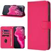 YIRRANZD Cover per iPhone 15, Custodia a Libro in PU Pelle [Slot Carte] Premium Flip Caso Portafoglio, Antiurto Wallet Case Cover per iPhone 15 (Rosa)
